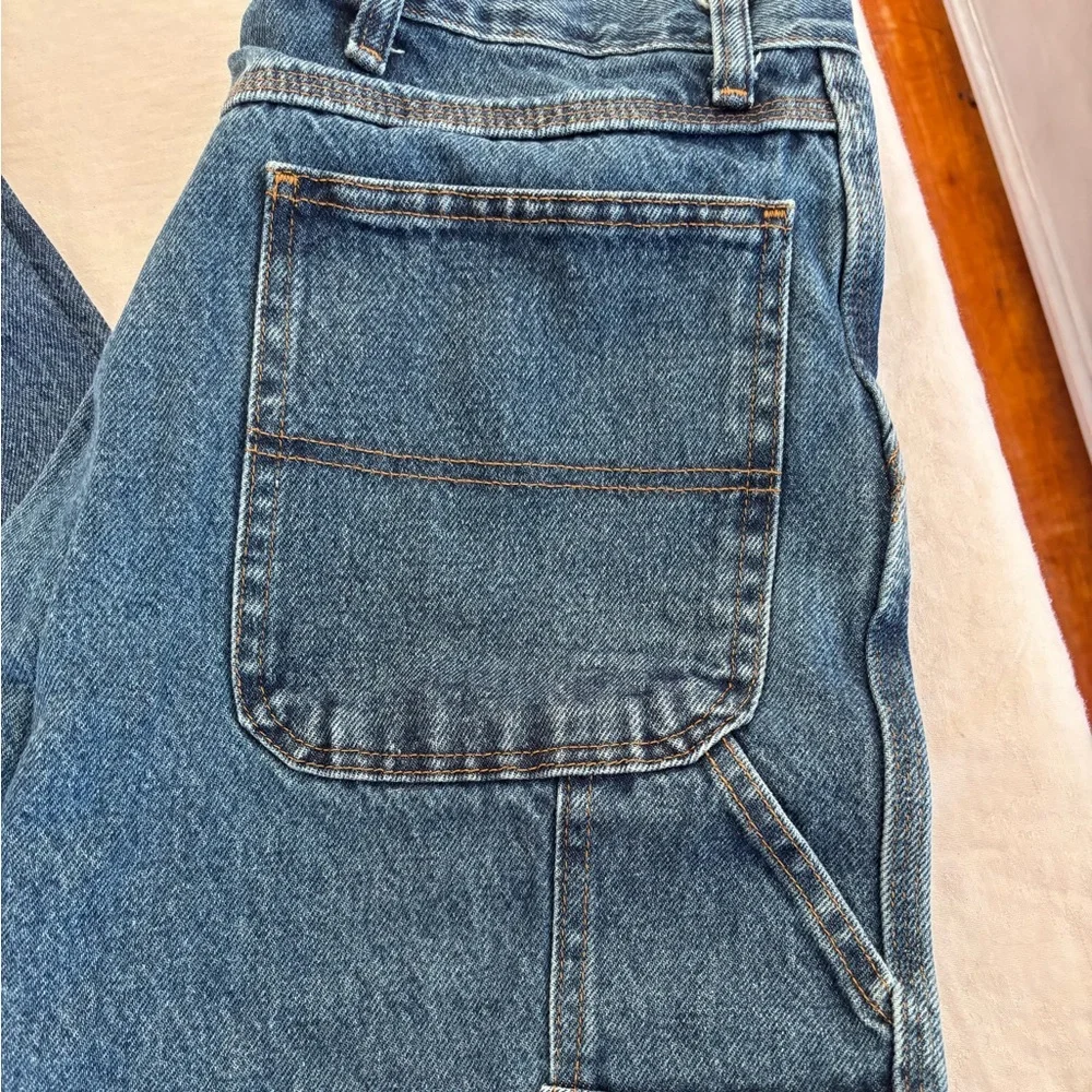 Men’s Vintage Rustler Blue Denim 100%Cotton Carpenter Jean Size 34x32 - Picture 2 of 14
